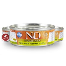 N&D Cat Pumpkin konzerva Adult Boar & Apple 80 g SET 1+1 ZADARMO