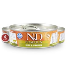 N&D Cat Pumpkin konzerva Adult Duck & Pumpkin 80 g SET 1+1 ZADARMO