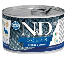 N&D Dog Ocean konzerva Adult Mini Herring & Shrimps 140 g