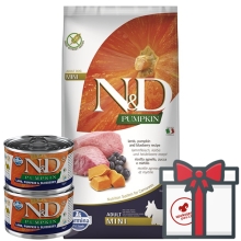 N&D GF Pumpkin Dog Adult Mini Lamb&Blueberry 7 kg