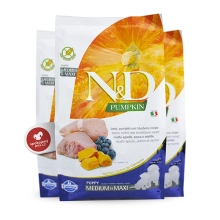 N&D GF Pumpkin Dog Puppy M/L Lamb & Blueberry 12 kg