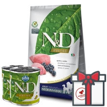 N&D Prime Dog Adult M/L Lamb&Blueberry 12 kg