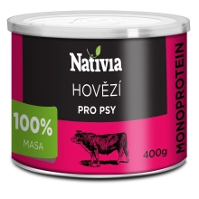 Nativia konzerva hovädzie mäso pre psy 400 g