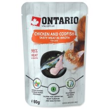 Ontario Cat kapsička Chicken and Codfish in Broth 80 g
