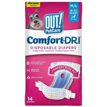 Out! Jednorazové plienky pre sučky M 46-63,5cm (14 ks)