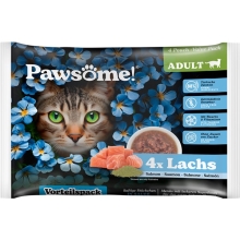 Pawsome! kapsička Adult s lososom Multipack 4x 85 g
