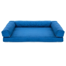 Pelech Aminela s okrajom Half & Half modrý 100 cm