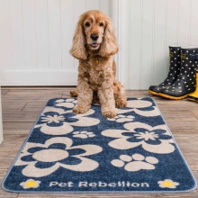 Pet Rebellion kobercový behúň Flowers Blue 110 cm