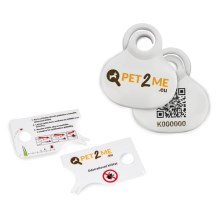 Pet2Me identifikačný medailón 3 cm + odstraňovač kliešťov Pet2Me identifikačný medailón 3 cm + odstraňovač kliešťov