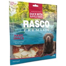Pochúťka Rasco Dog uzly byvolie s kačacím mäsom 500 g