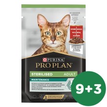 Pro Plan Cat Sterilised kapsička hovädzia 85 g SET 9+3 ZADARMO