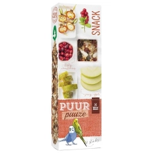 Puur Pauze Snack tyčinka pre andulky jablko a šípok 60 g (2 ks)