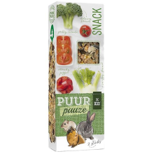 Puur Pauze Snack tyčinka pre drobné hlodavce brokolica a paradajka 110 g (2 ks)