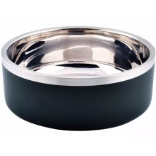 Quapas! nerezová miska pre psov dvojstenná čierna 1850 ml