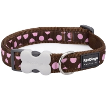 Red Dingo obojok Pink Spots on Brown veľ. S