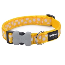Red Dingo obojok White Spots on Yellow veľ. S