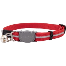 Rogz Alley Cat Safety obojok pre mačku červený veľ. S