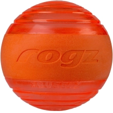 Rogz Squeekz loptička pre psy oranžová 6,4 cm