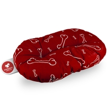 Samohýl Exclusive vankúš s kosťou vínovo/biely 60 cm