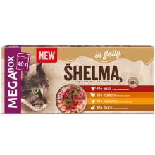 Shelma Cat Multipack GF dusené filetky mäsové receptúry v želé 40x 85 g