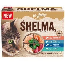 Shelma Cat Multipack GF dusené filetky rybie receptúry v želé 12x 85 g