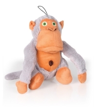 Tommi Crazy Monkey plyšová hračka pre psy sivá 36 cm