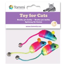 Tommi Rainbow myšky s rolničkou pre mačky 3 ks