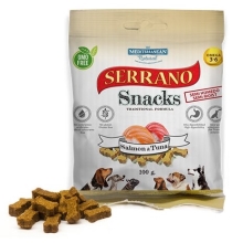 Tréningové kocky Serrano Snacks rybie 100 g