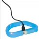 Trixie Flash USB plochý svietiaci široký obojok zelený 50/1,8 cm