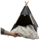 Trixie jaskynka pre mačky Tipi antracitová 65 cm