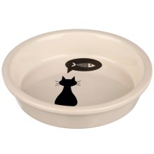 Trixie keramická miska pre mačky biela s obrázkom 13 cm