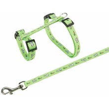 Trixie nylónový postroj s vodítkom pre králika MIX farieb 25-44 cm