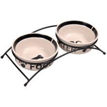 Trixie set keramických misiek so stojanom 2 x 2,6 l/25 cm Trixie set keramických misiek so stojanom 2 x 2,6 l/25 cm