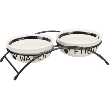 Trixie set keramických misiek so stojanom 2x 2,6 l/25 cm