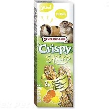 Tyčinky Versele-Laga Crispy s ovocím pre morčatá a činčily 110 g Tyčinky Versele-Laga Crispy s ovocím pre morčatá a činčily 110 g