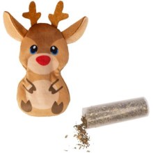 Vianočná hračka Kong Refillables Reindeer pre mačky 10 cm