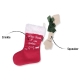 Vianočná hračka pre psov P.L.A.Y. ponožka s prekvapením 29 cm