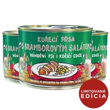 Vianočná konzerva Falco Deluxe kuracie prsia so zemiakovým šalátom 200 g