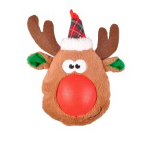 Vianočná plyšová hračka s gumovým nosom Flamingo MIX farieb 21 cm