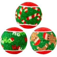 Vianočné tenisové loptičky Kong SqueakAir veľ. M (6 ks)