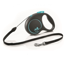 Vodítko Flexi Black Design S lanko 5 m/12 kg modré