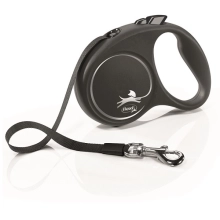 Vodítko Flexi Classic pásik L 8 m/50 kg čierne