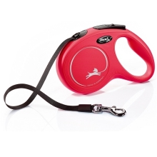 Vodítko Flexi Classic pásik M 5 m/25 kg červené