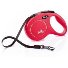 Vodítko Flexi Classic S pásik 5 m/15 kg červené