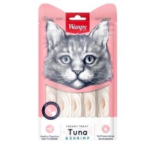 Wanpy Cat Creamy Lickable Treats Tuna & Shrimp 5x14 g Wanpy Cat Creamy Lickable Treats Tuna & Shrimp 5x14 g